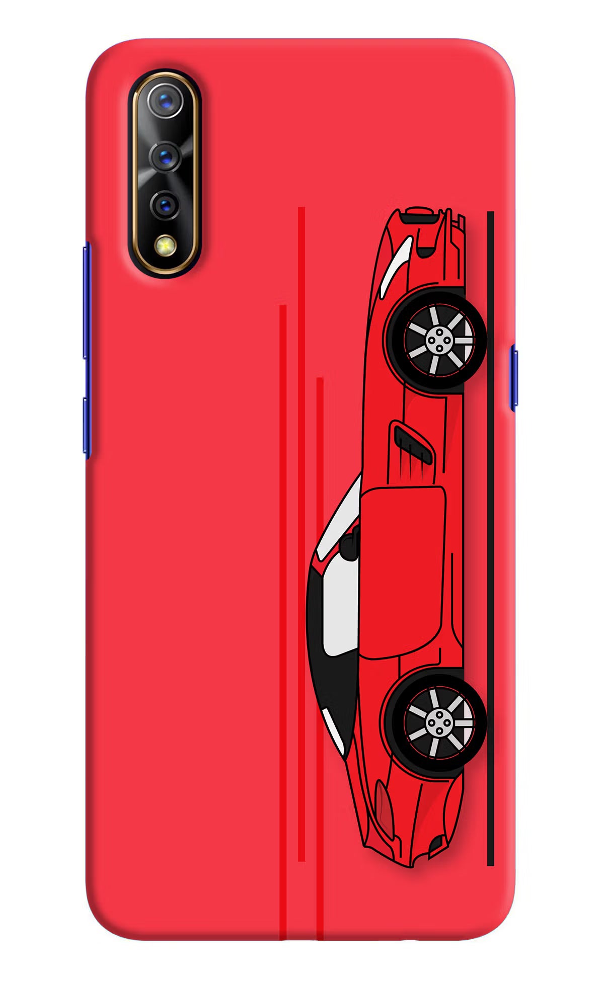 Red Velocity Vivo S1/Z1x Hard Case Back Cover by Casekaro
