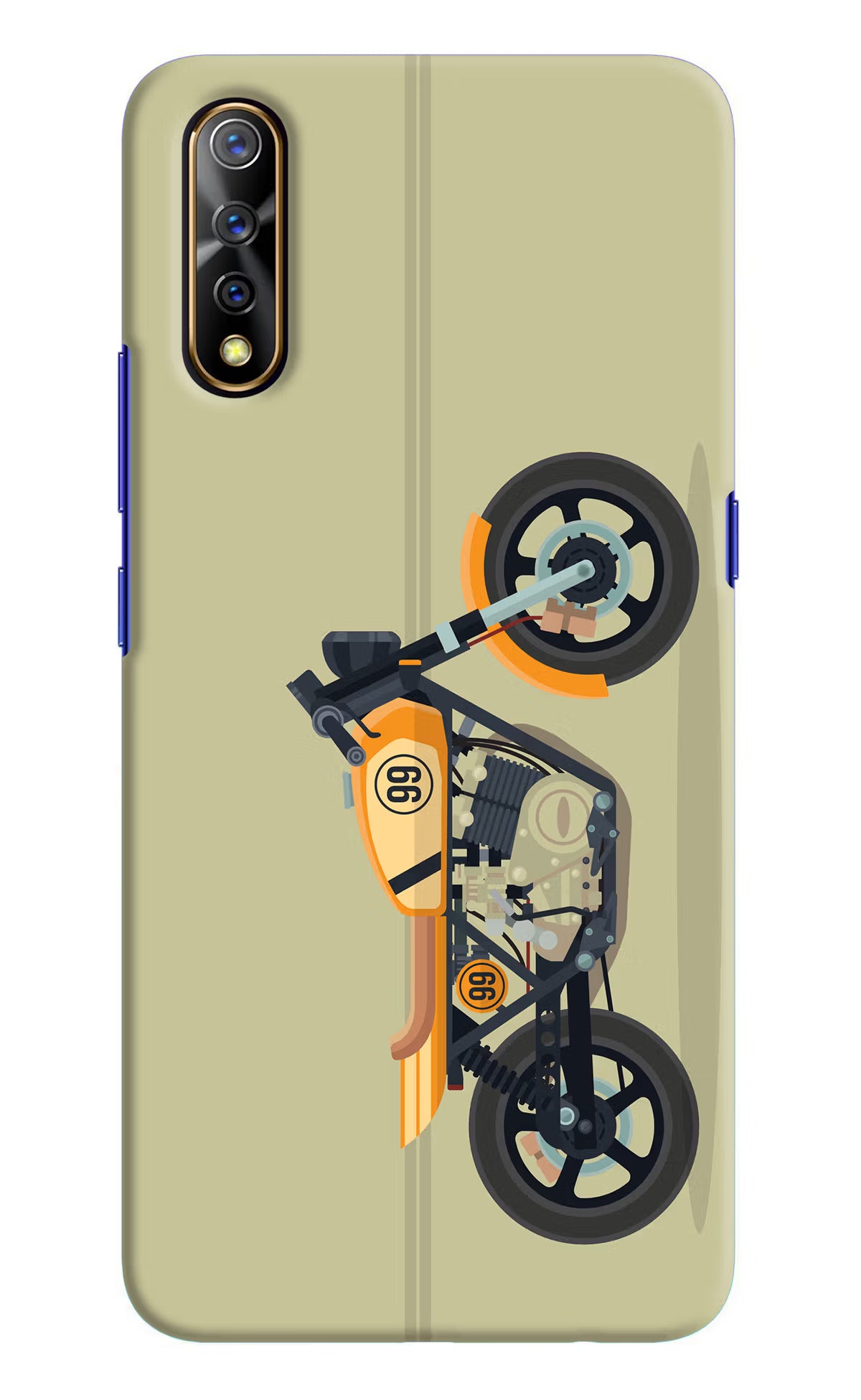 Vertical Speedster Vivo S1/Z1x Hard Case Back Cover by Casekaro