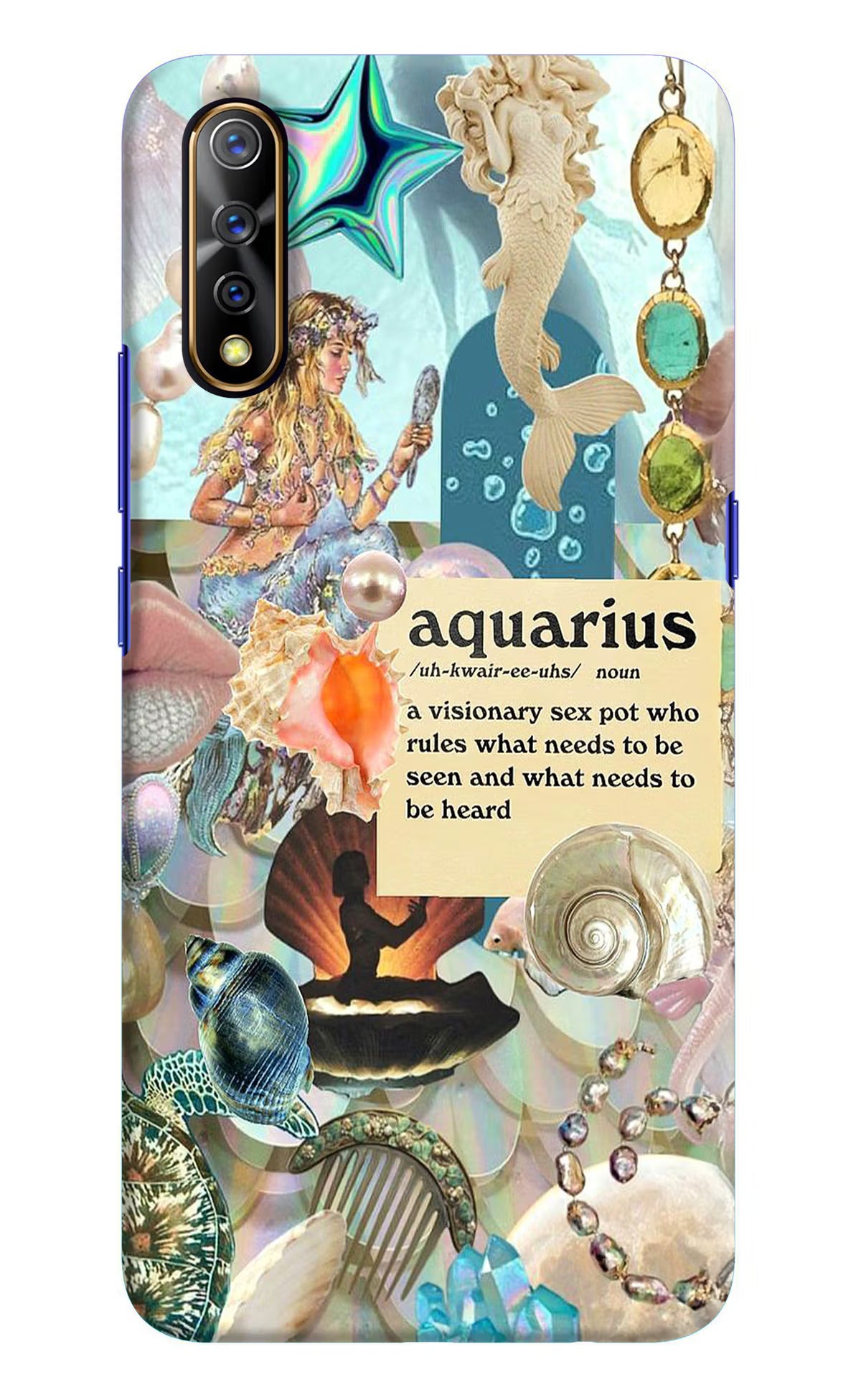 Aquarius Zodiac Vivo S1/Z1x Hard Case Back Cover by Casekaro