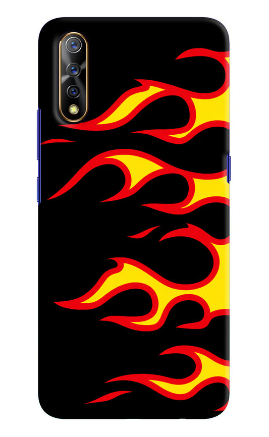 Side Sweep Flames Vivo S1/Z1x Hard Case Back Cover by Casekaro