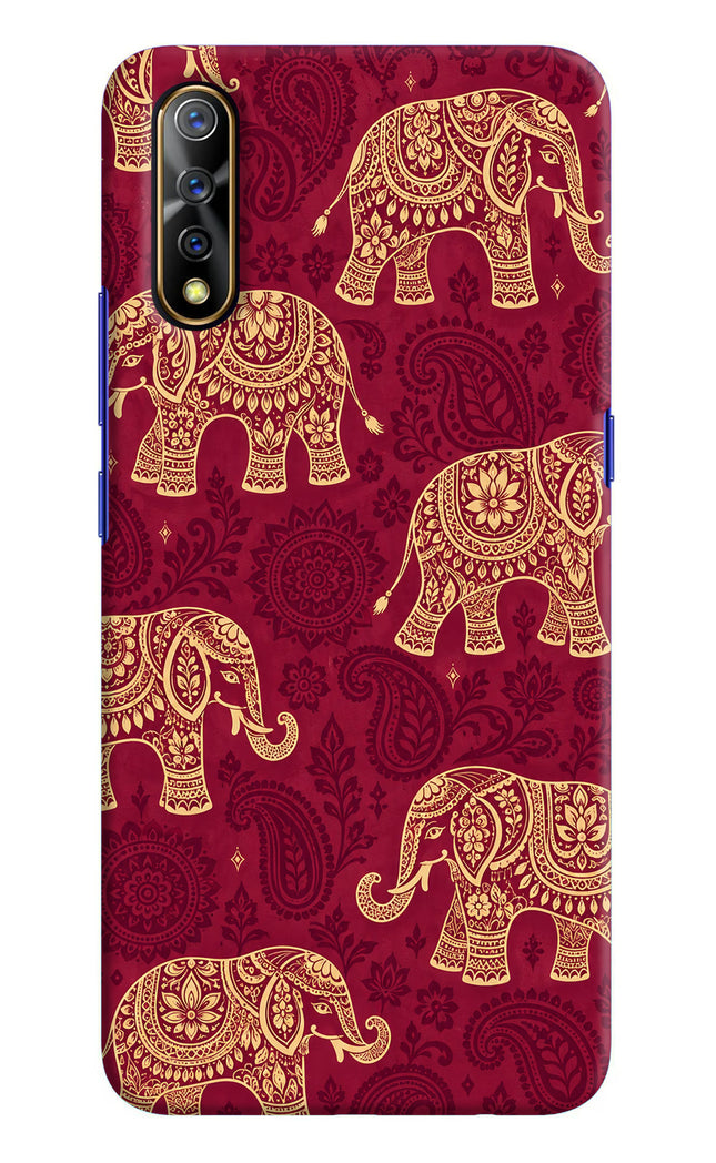 Maroon Elephant Vivo S1/Z1x Hard Case Back Cover by Casekaro