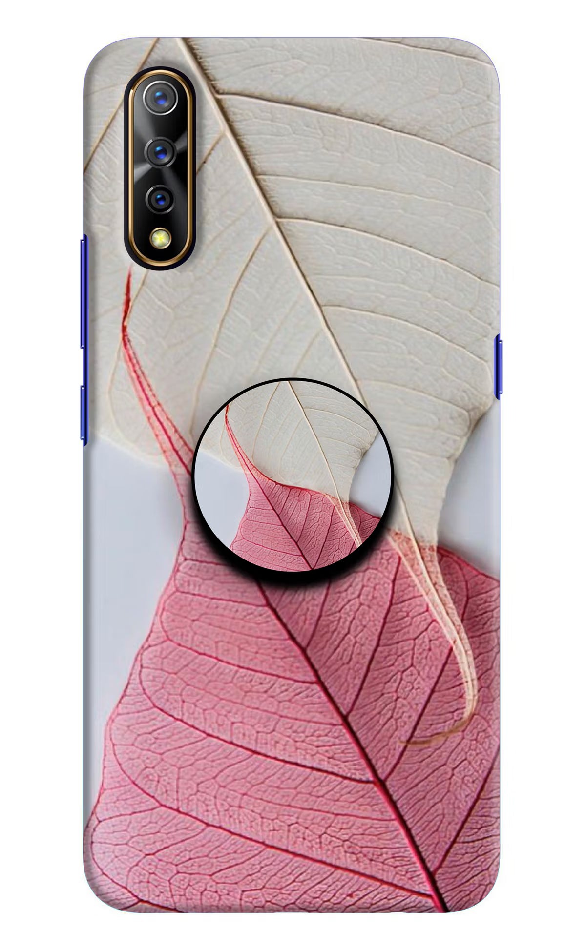 White Pink Leaf Vivo S1/Z1x Pop Case by Casekaro