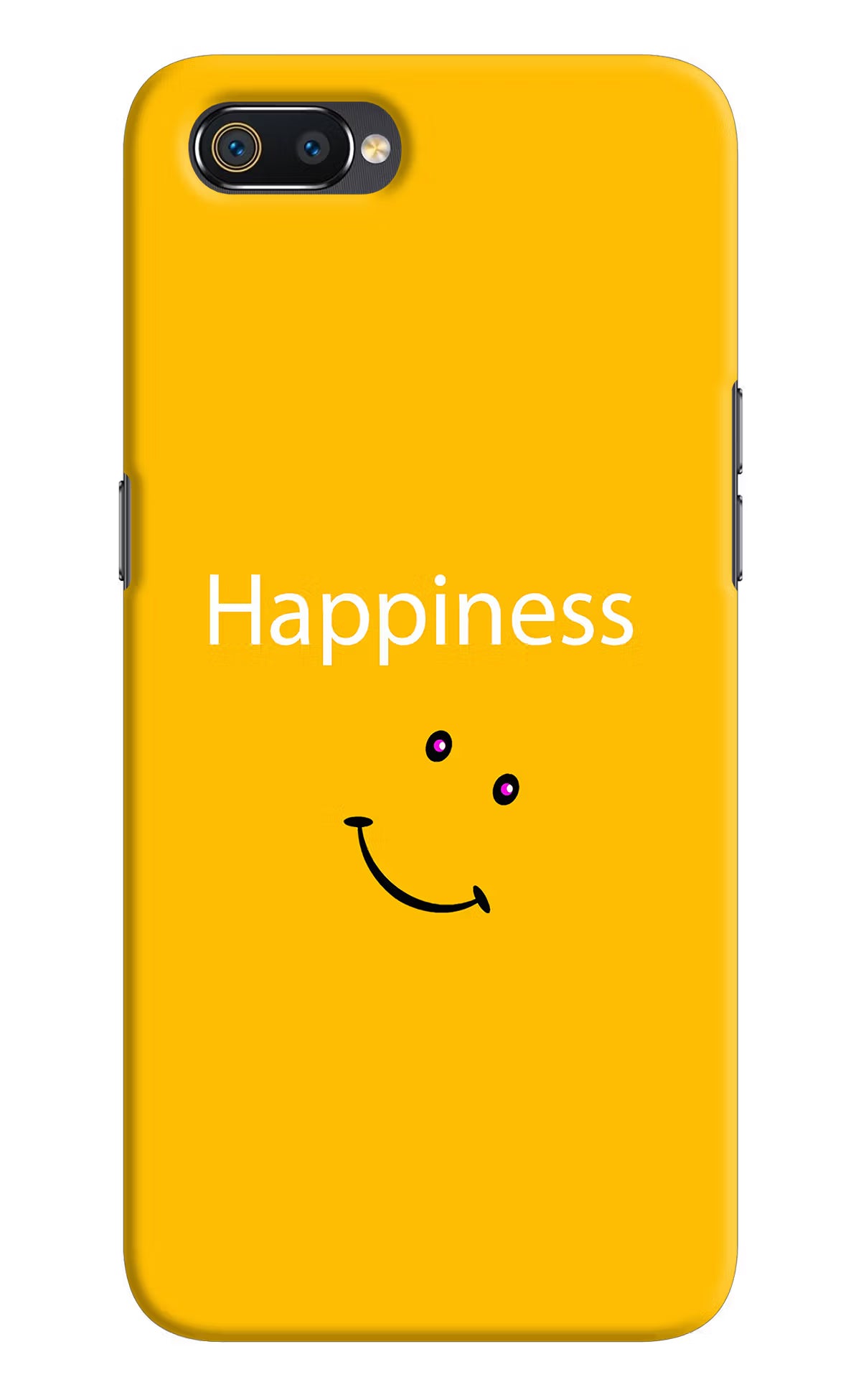 Happiness With Smiley Realme C2 Hard Case Back Cover by Casekaro