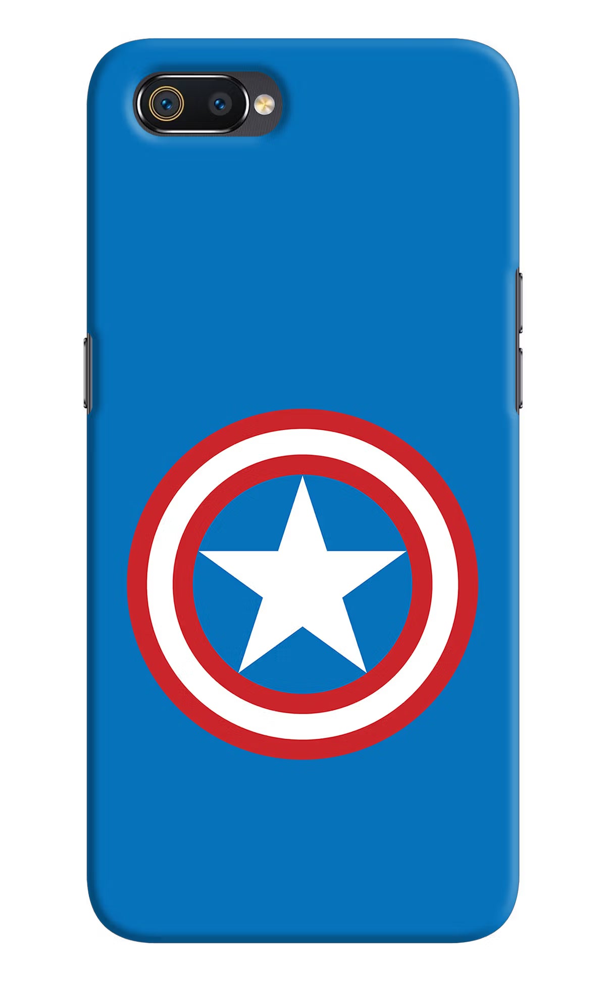 Captain America Logo Realme C2 Hard Case Back Cover by Casekaro