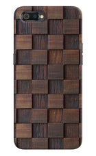 Wooden Cube Design Realme C2 Hard Case Back Cover by Casekaro