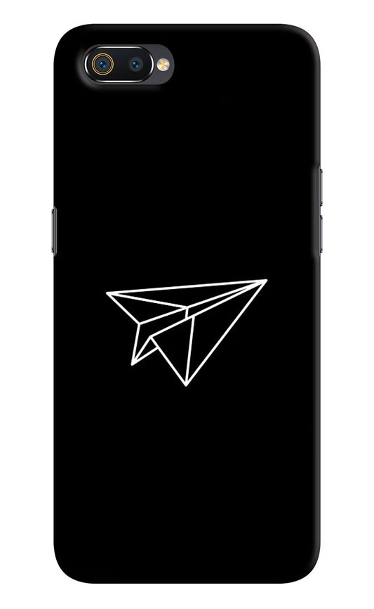 Paper Plane White Realme C2 Hard Case Back Cover by Casekaro