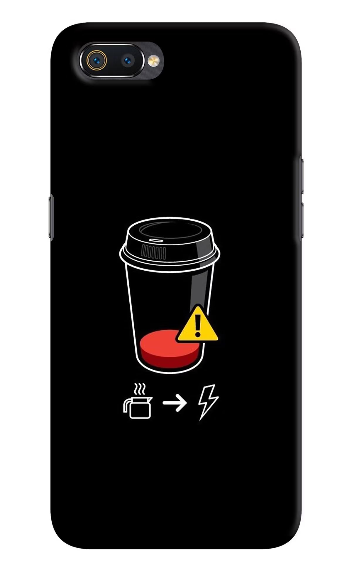 Coffee Realme C2 Hard Case Back Cover by Casekaro