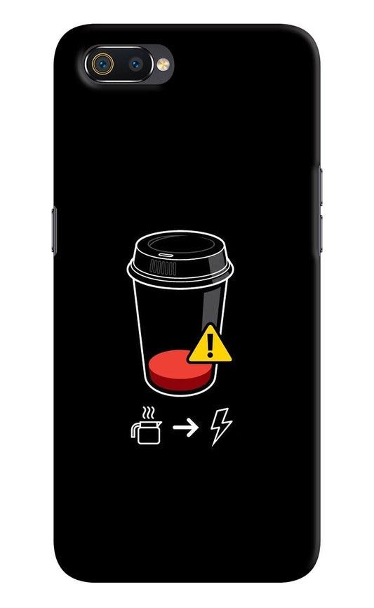 Coffee Realme C2 Hard Case Back Cover by Casekaro