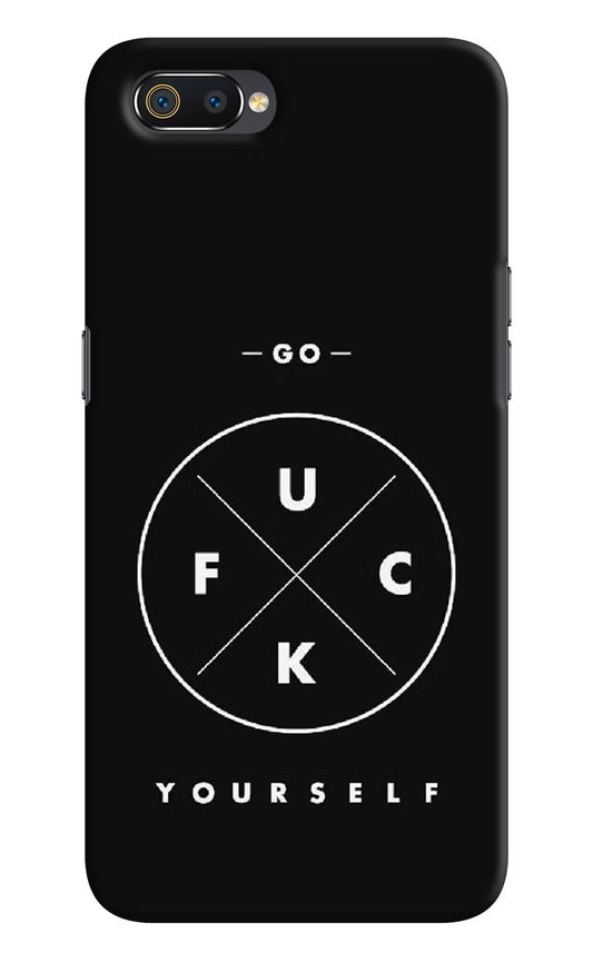 Go Fuck Yourself Realme C2 Hard Case Back Cover by Casekaro