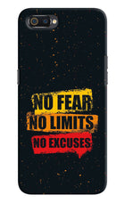 No Fear No Limits No Excuse Realme C2 Hard Case Back Cover by Casekaro