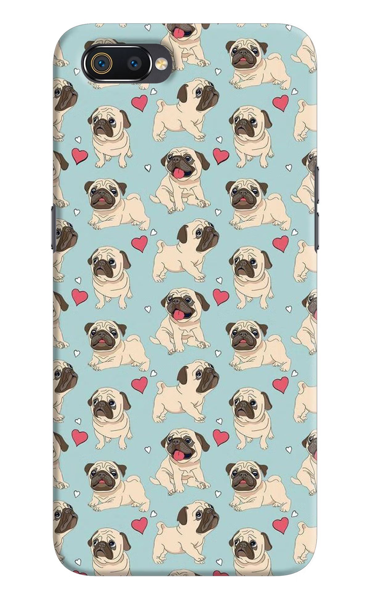Pug Dog Realme C2 Hard Case Back Cover by Casekaro