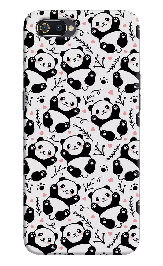 Cute Panda Realme C2 Hard Case Back Cover by Casekaro
