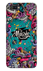 Music Graffiti Realme C2 Hard Case Back Cover by Casekaro