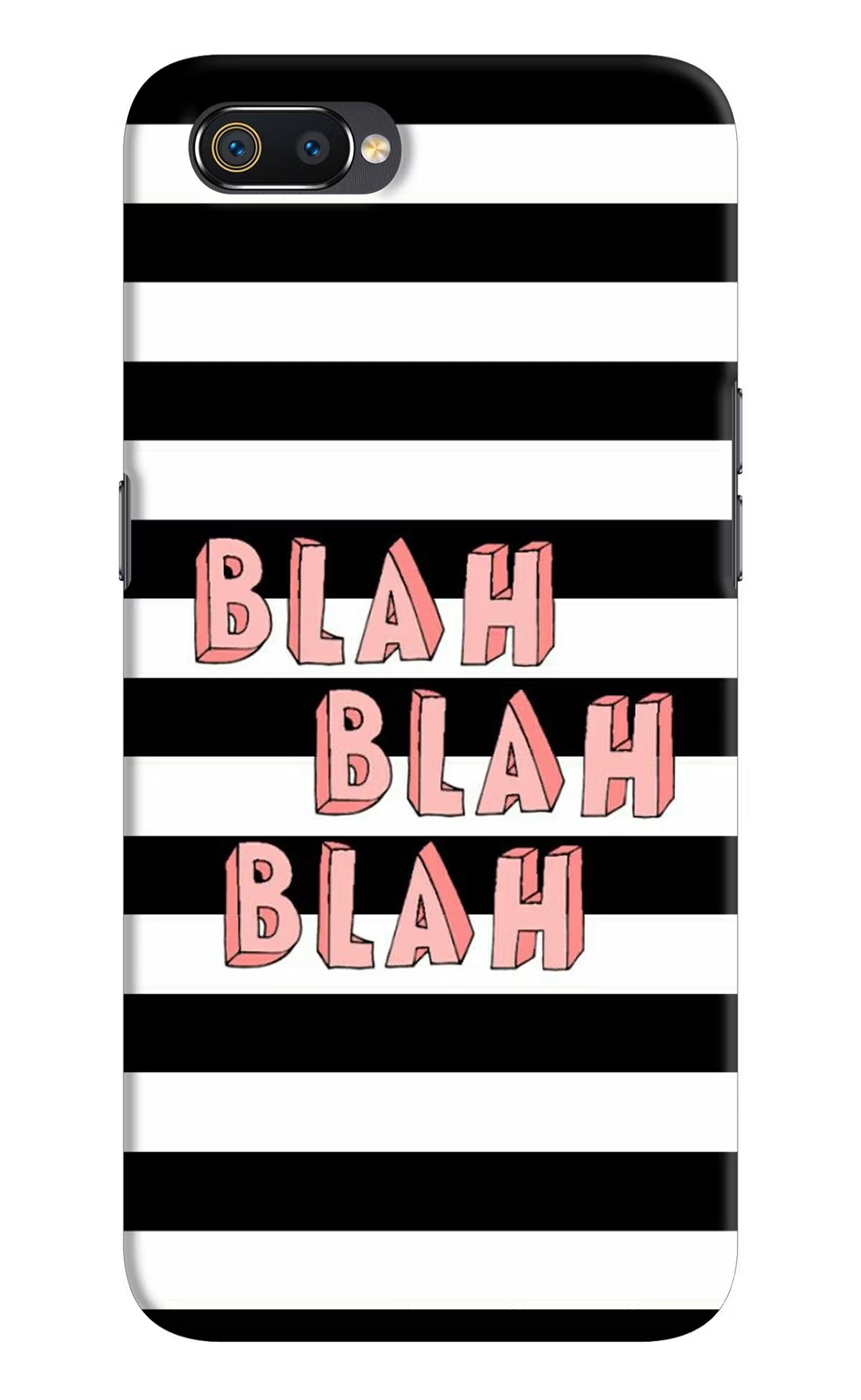 Blah Blah Blah Realme C2 Hard Case Back Cover by Casekaro