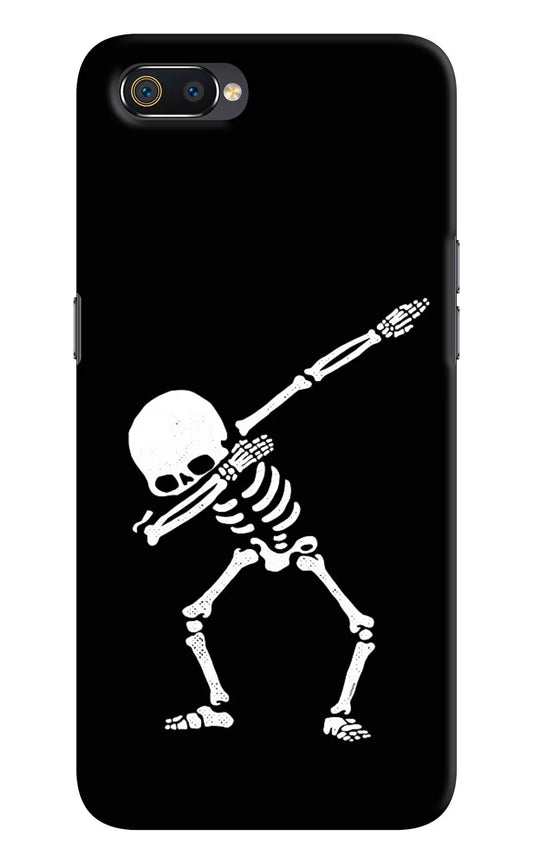 Dabbing Skeleton Art Realme C2 Hard Case Back Cover by Casekaro