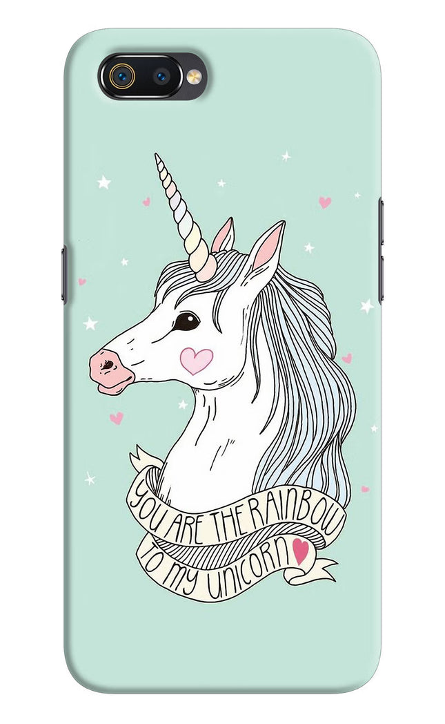 Unicorn Wallpaper Realme C2 Hard Case Back Cover by Casekaro