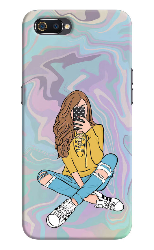Selfie Girl Realme C2 Hard Case Back Cover by Casekaro