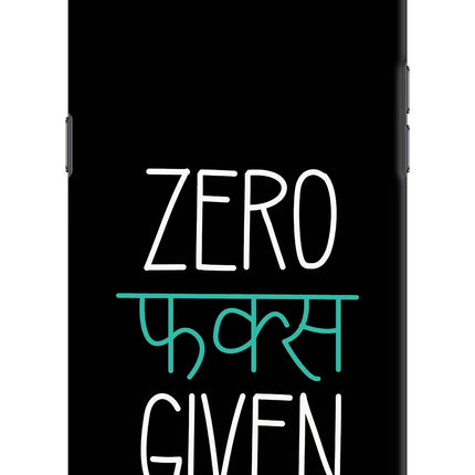 Zero Fucks Given Realme C2 Hard Case Back Cover by Casekaro