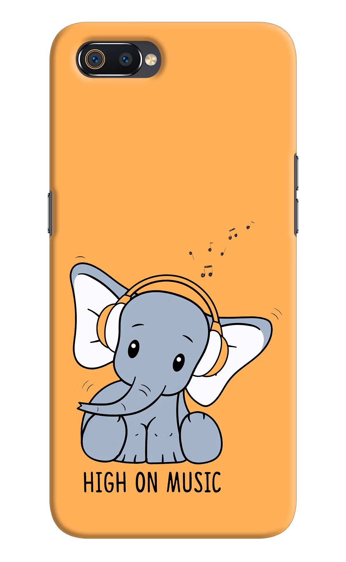 High On Music Realme C2 Hard Case Back Cover by Casekaro