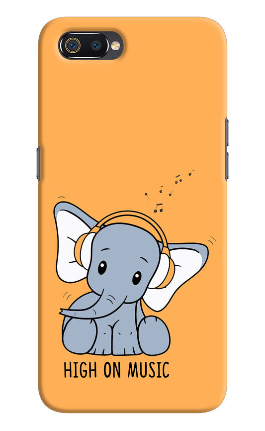High On Music Realme C2 Hard Case Back Cover by Casekaro