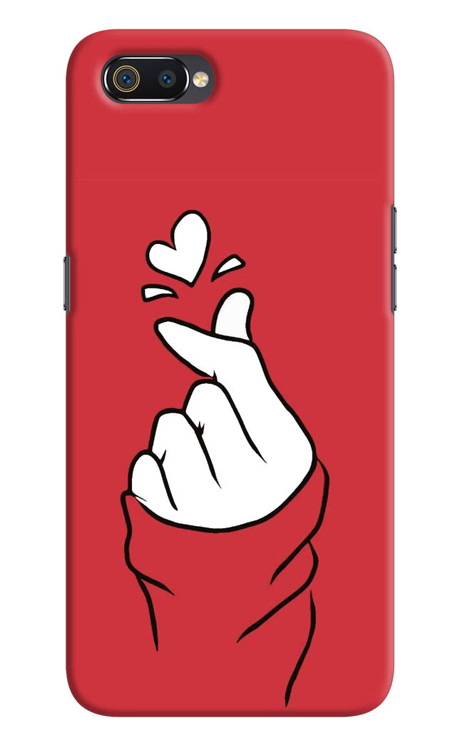 Korean Love Sign Realme C2 Hard Case Back Cover by Casekaro