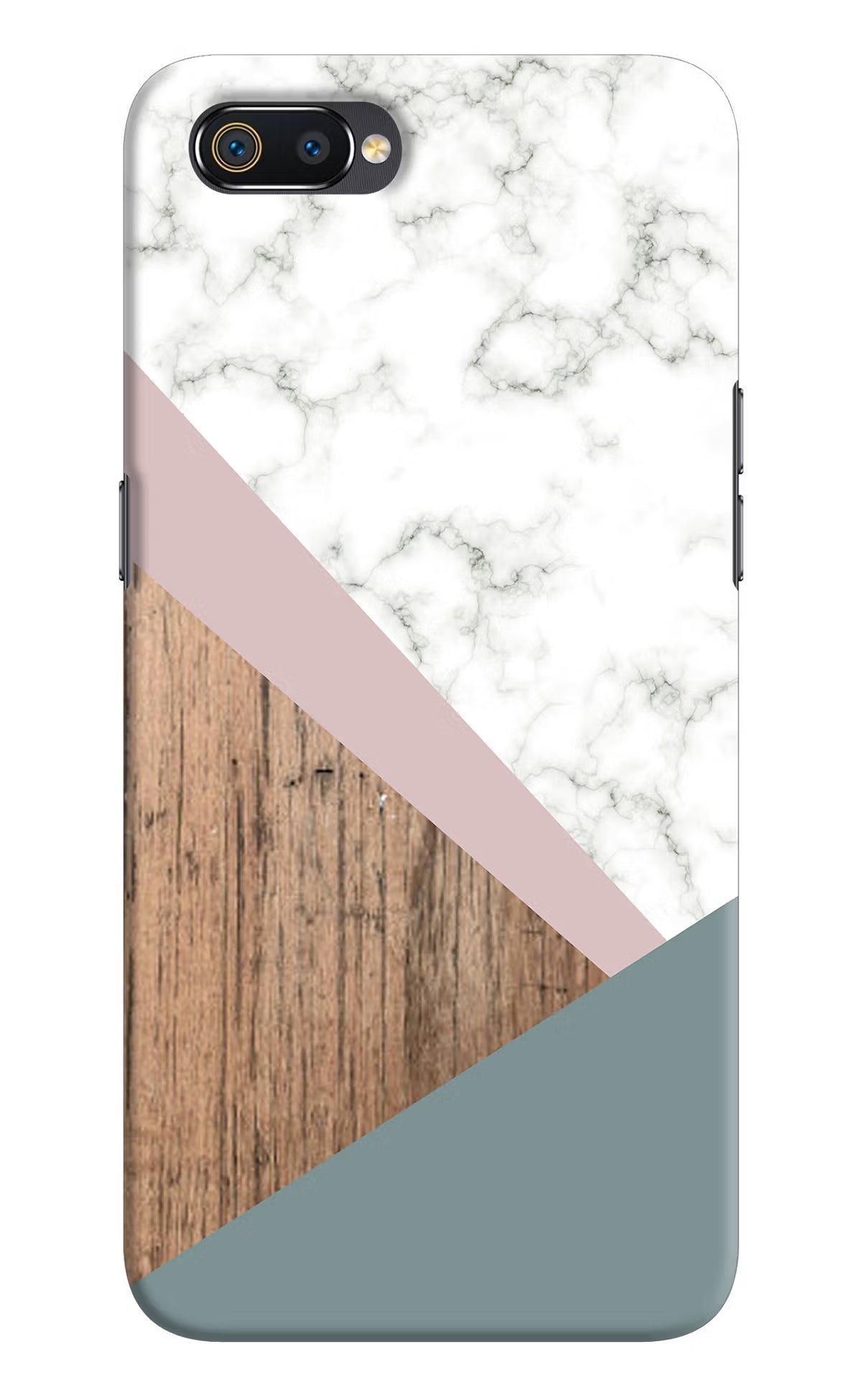 Marble wood Abstract Realme C2 Hard Case Back Cover by Casekaro