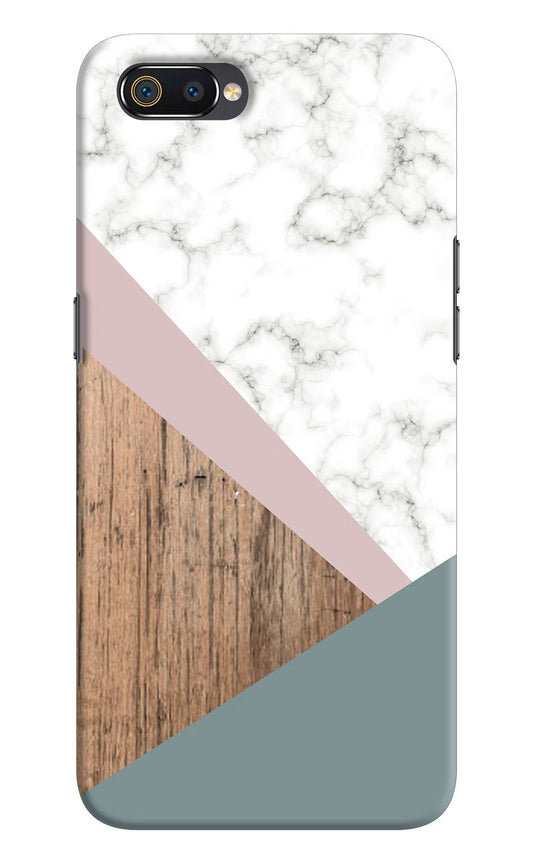 Marble wood Abstract Realme C2 Hard Case Back Cover by Casekaro