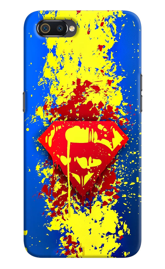 Superman logo Realme C2 Hard Case Back Cover by Casekaro