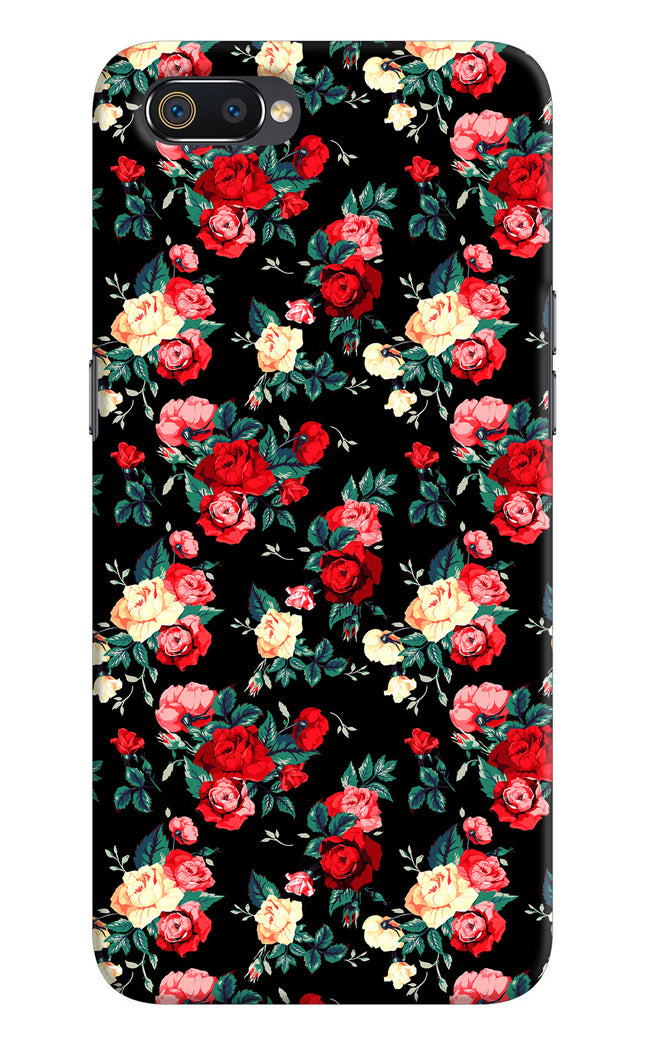 Rose Pattern Realme C2 Hard Case Back Cover by Casekaro