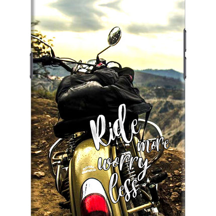 Ride More Worry Less Realme C2 Hard Case Back Cover by Casekaro