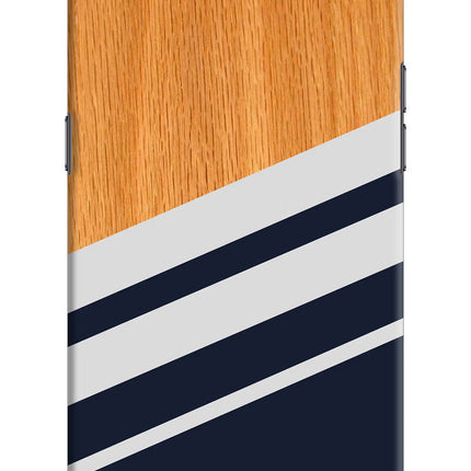 Blue and white wooden Realme C2 Hard Case Back Cover by Casekaro