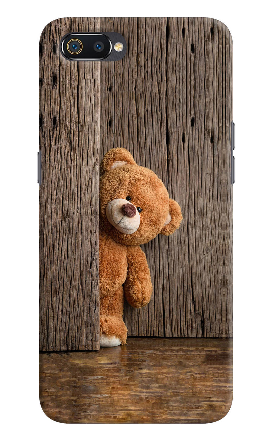Teddy Wooden Realme C2 Back Cover, Hard case