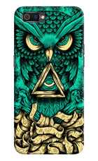 Green Owl Realme C2 Hard Case Back Cover by Casekaro