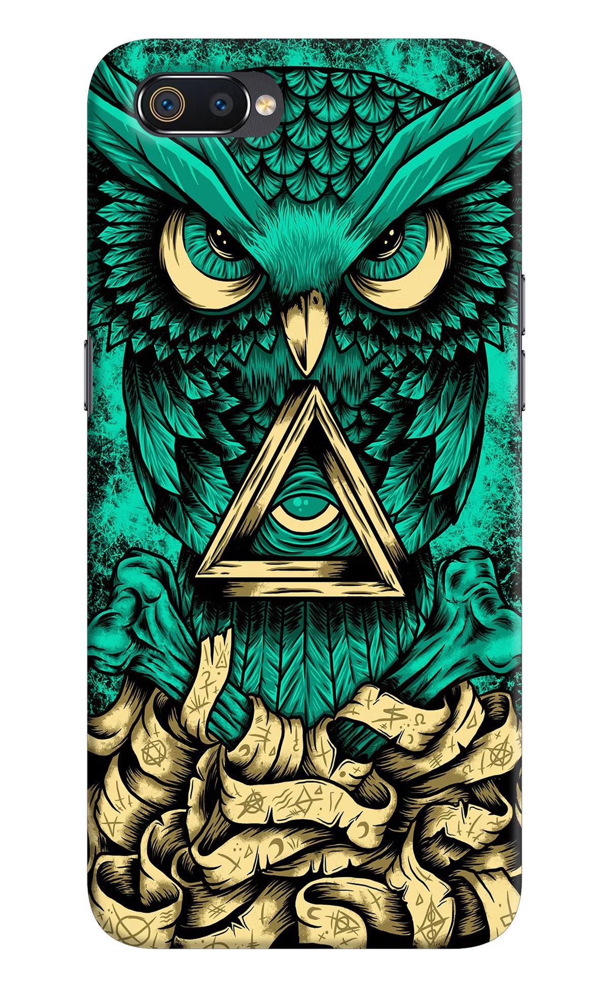 Green Owl Realme C2 Hard Case Back Cover by Casekaro