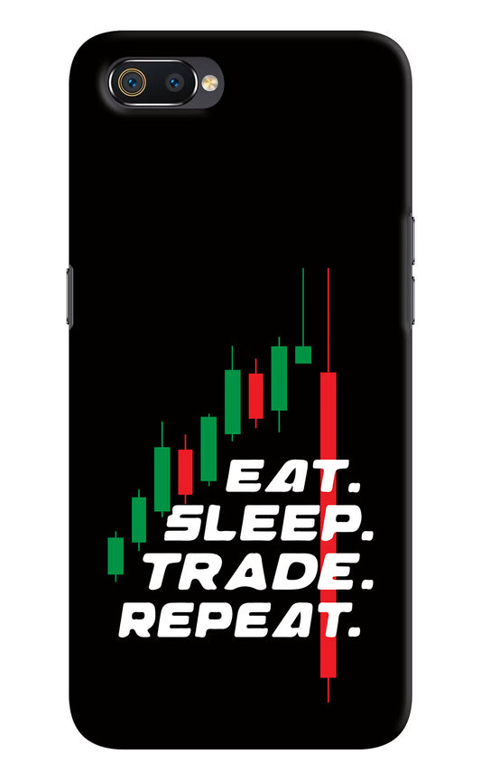 Eat Sleep Trade Repeat Realme C2 Hard Case Back Cover by Casekaro