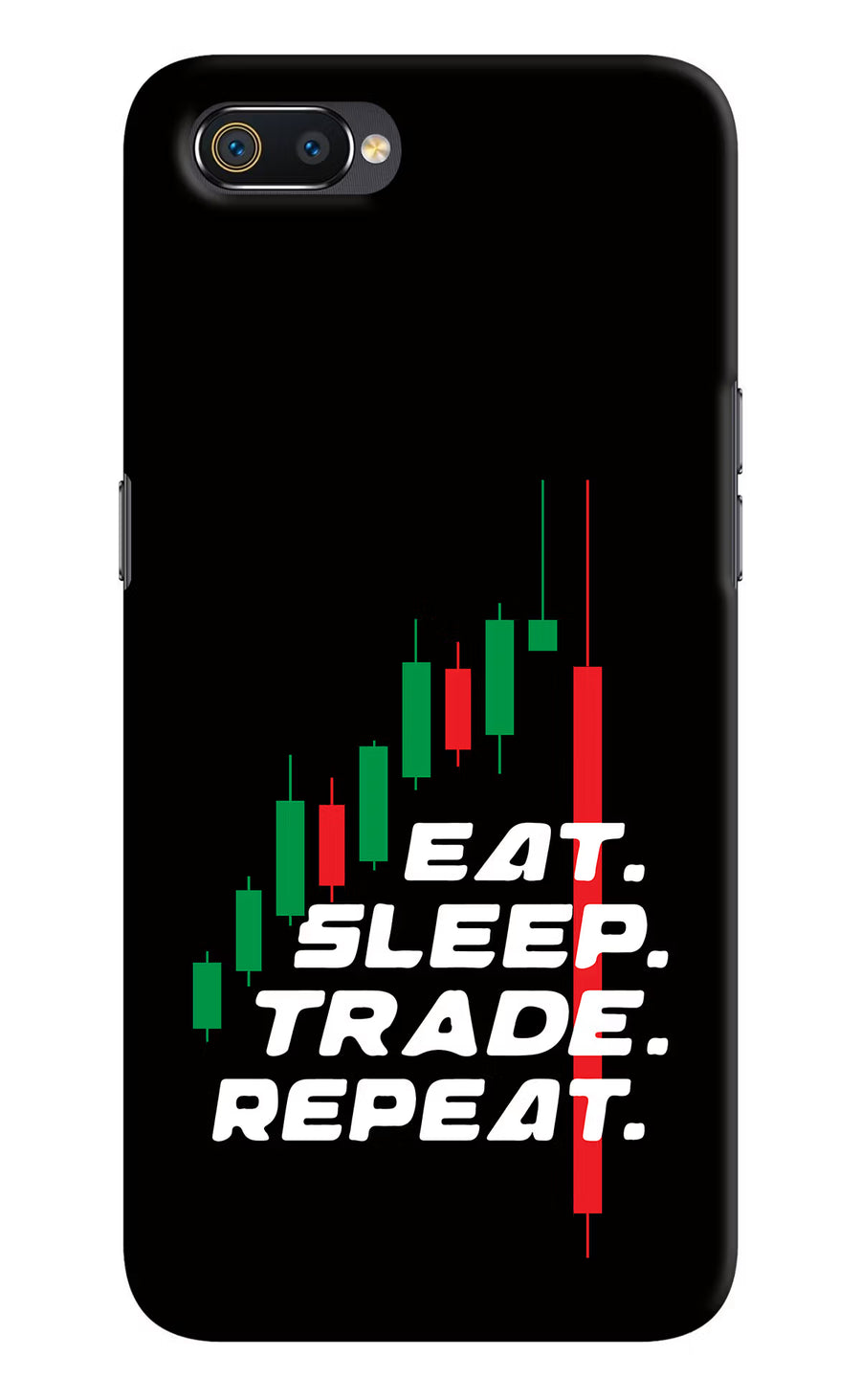 Eat Sleep Trade Repeat Realme C2 Back Cover, Hard case