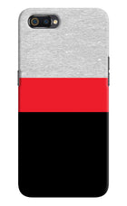 Tri Color Pattern Realme C2 Hard Case Back Cover by Casekaro