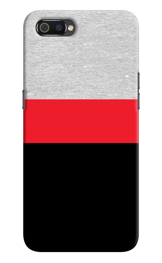 Tri Color Pattern Realme C2 Hard Case Back Cover by Casekaro