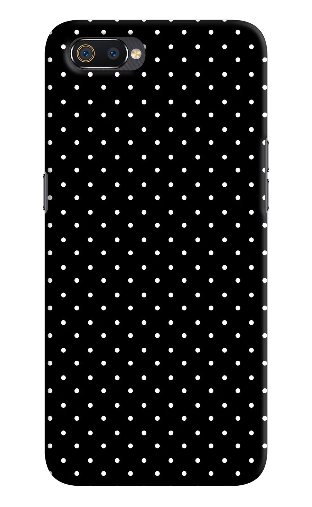 White Dots Realme C2 Hard Case Back Cover by Casekaro
