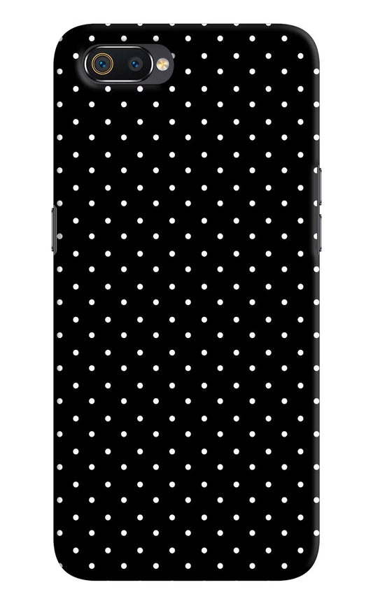 White Dots Realme C2 Hard Case Back Cover by Casekaro