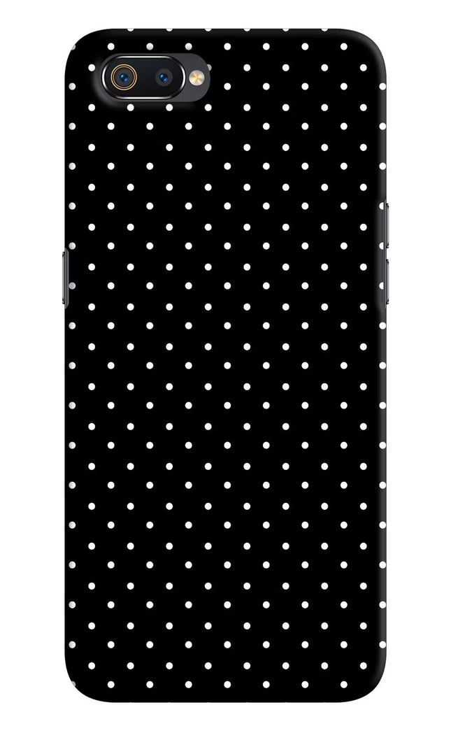 White Dots Realme C2 Hard Case Back Cover by Casekaro