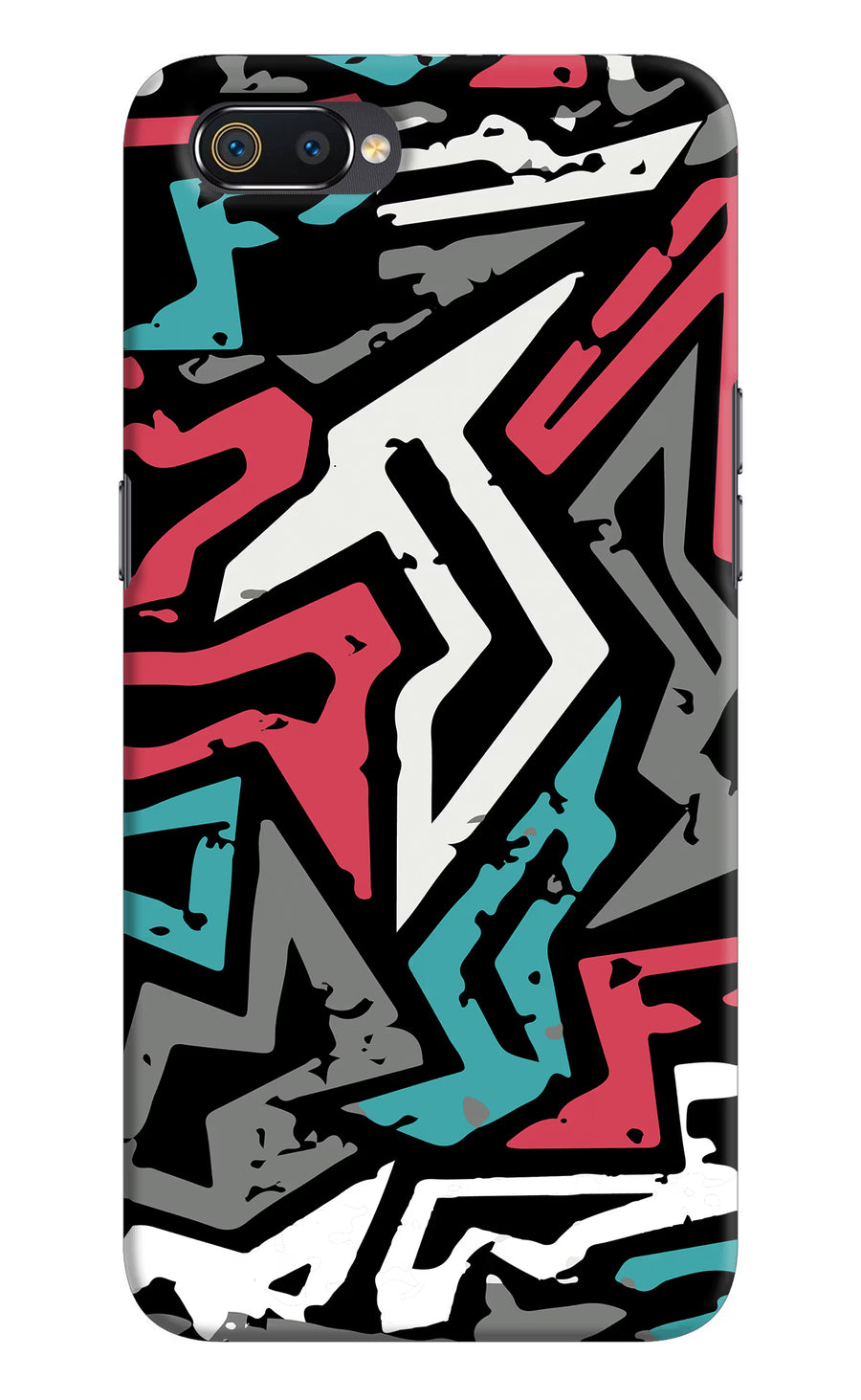 Geometric Graffiti Realme C2 Back Cover, Hard case