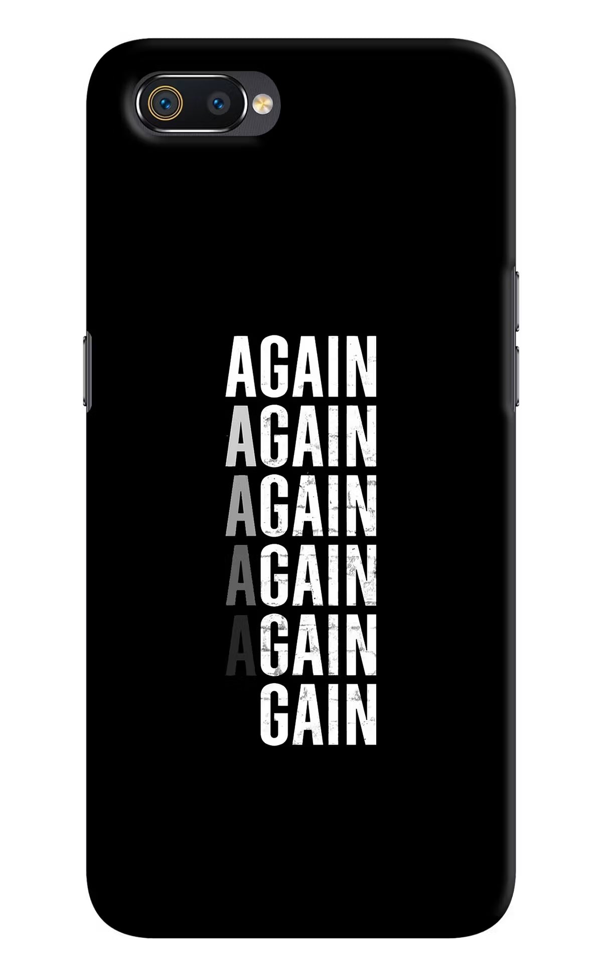 Again Again Gain Realme C2 Hard Case Back Cover by Casekaro