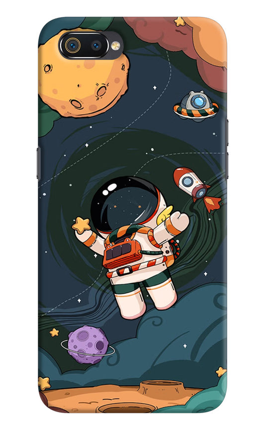 Cartoon Astronaut Realme C2 Hard Case Back Cover by Casekaro