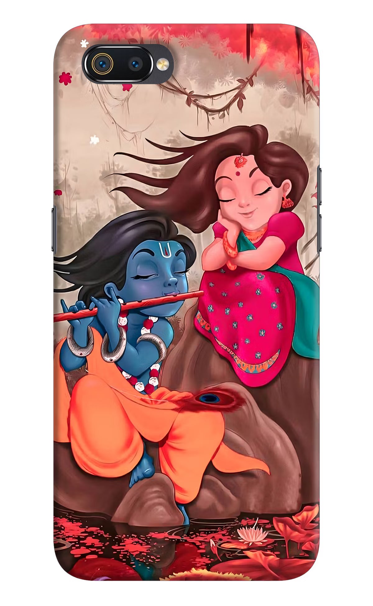 Radhe Krishna Realme C2 Hard Case Back Cover by Casekaro