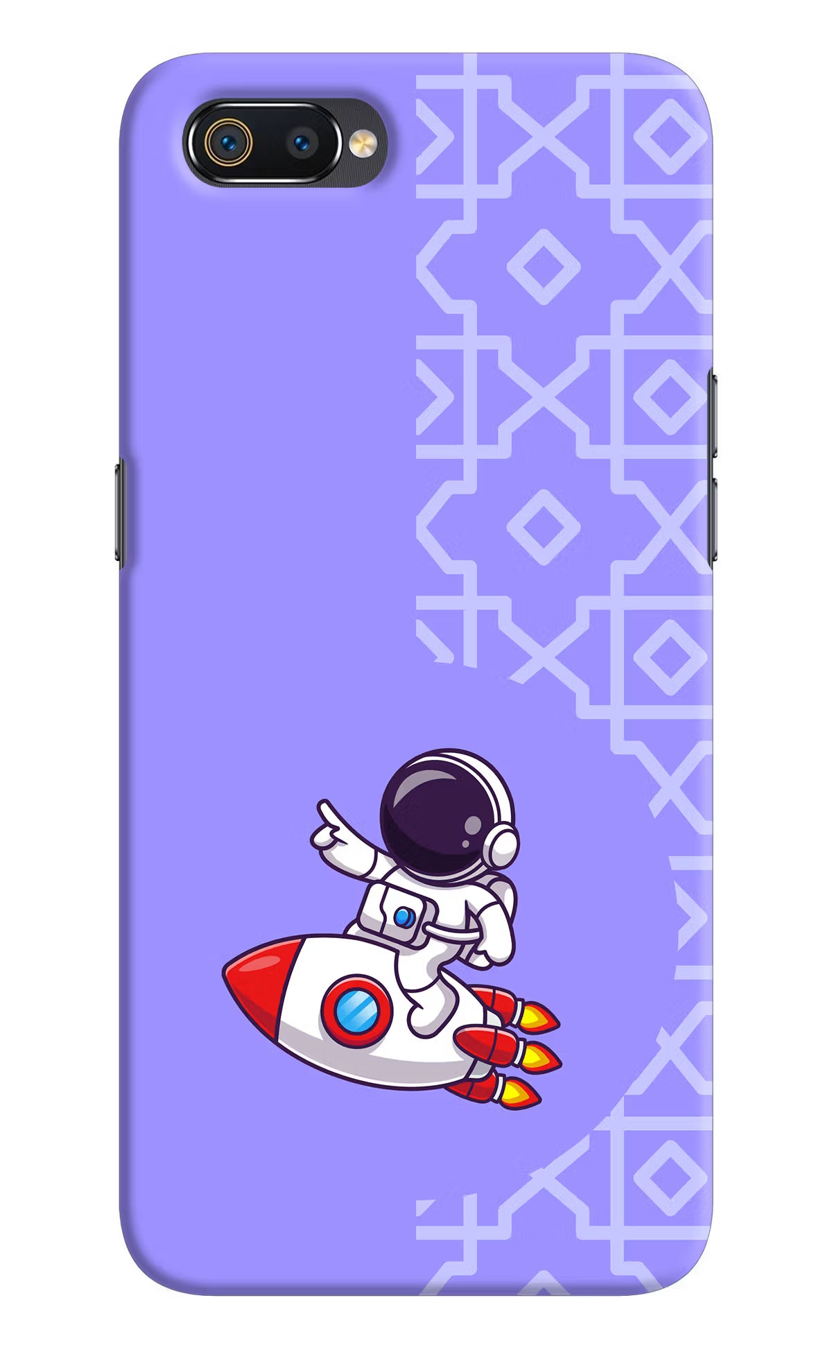 Cute Astronaut Realme C2 Hard Case Back Cover by Casekaro