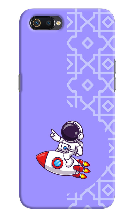 Cute Astronaut Realme C2 Hard Case Back Cover by Casekaro