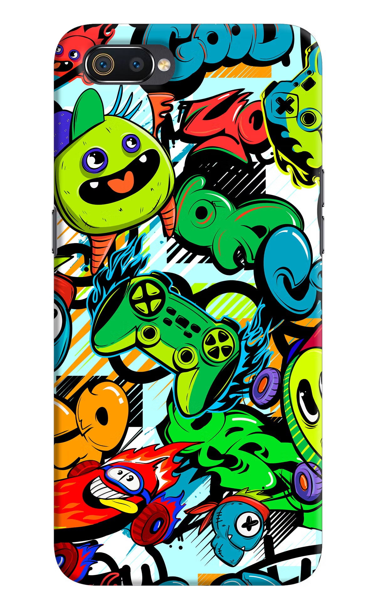 Game Doodle Realme C2 Hard Case Back Cover by Casekaro
