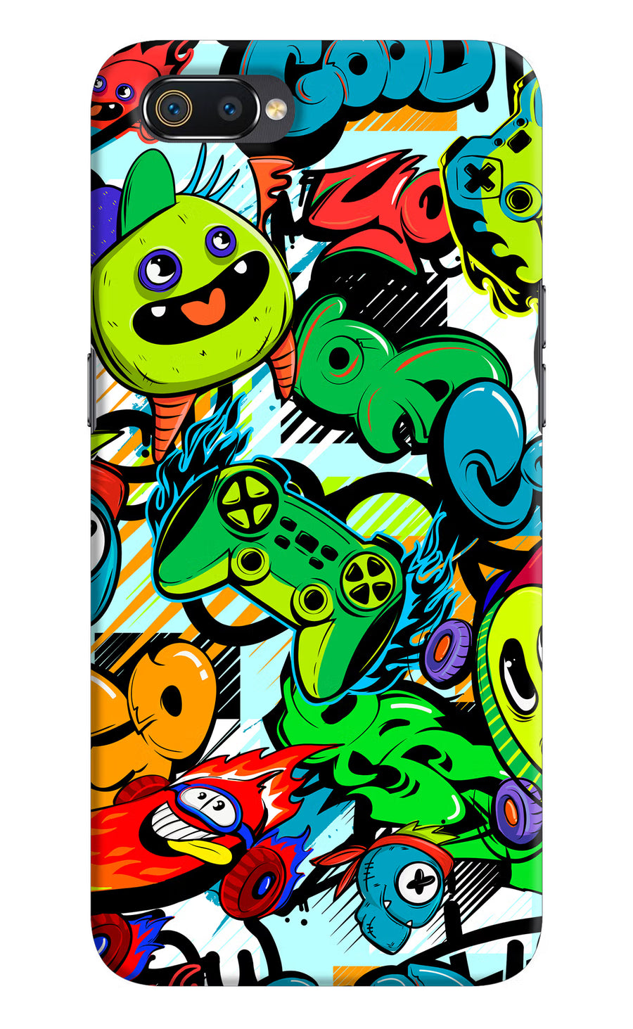 Game Doodle Realme C2 Back Cover, Hard case