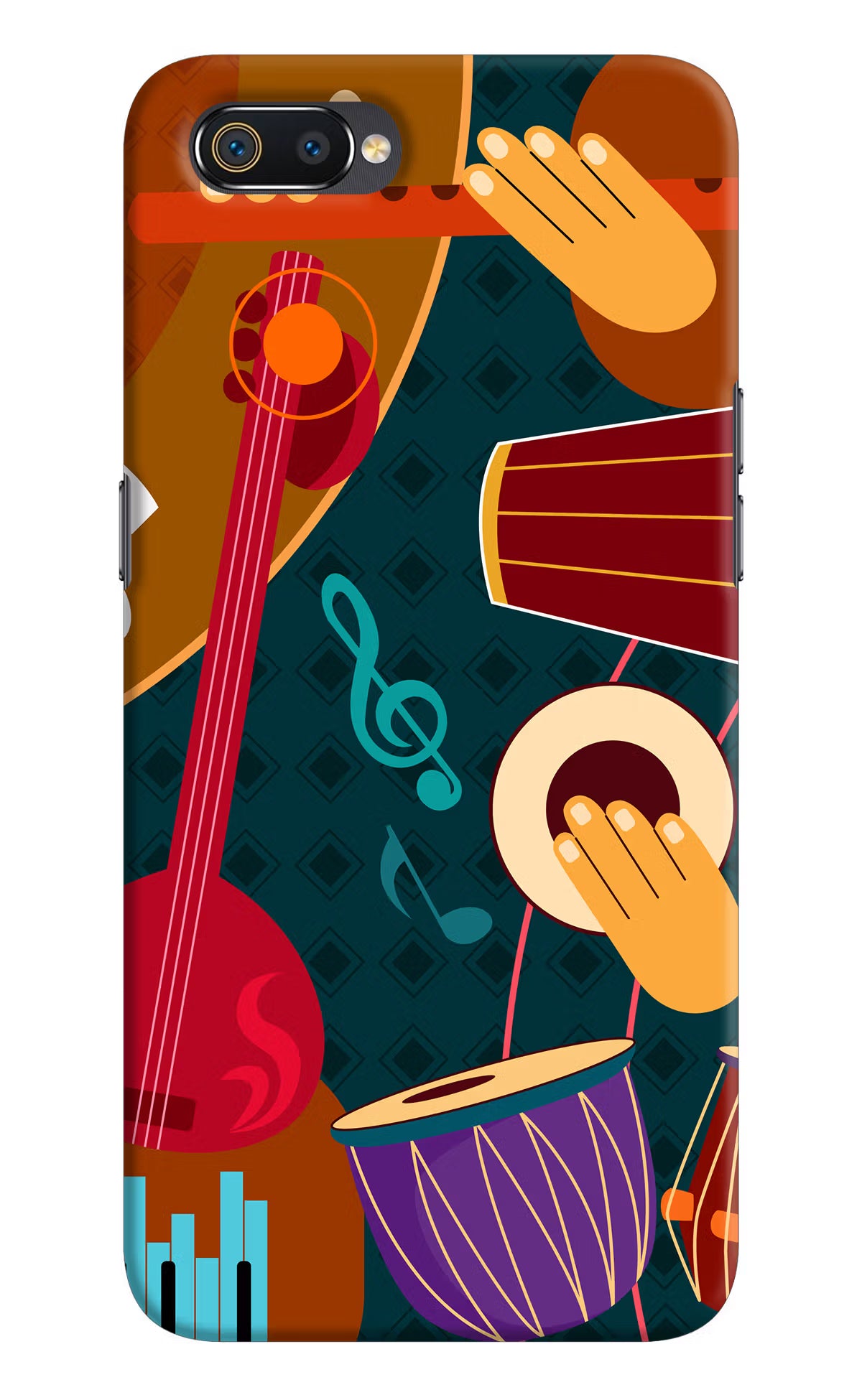 Music Instrument Realme C2 Hard Case Back Cover by Casekaro